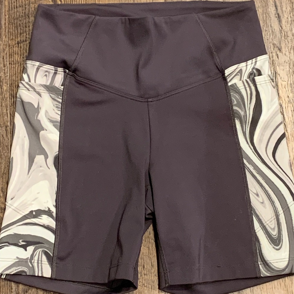 PINK brand athletic shorts.